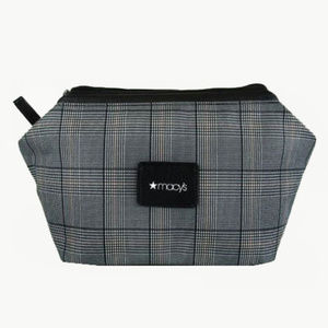 MACYS BLACK AND WHITE COSMETIC BAG $20.00